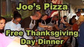Joe's Pizza Free ThanksGiving Dinner