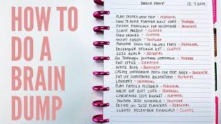 How To Do A Brain Dump #adulting201