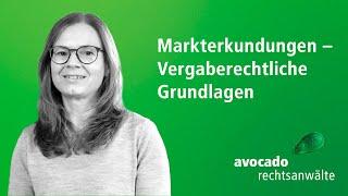 Markterkundungen - Vergaberechtliche Grundlagen