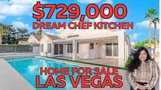 Home for Sale Las Vegas Single Story Home for Sale | Guard Gated Golf Community |Large Chef Kitchen