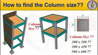 How to find the column size | How to calculate the load on column | Initial size of column | Column