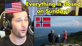 What do Norwegians do on Sunday? | American Reacts