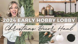 *NEW* HOBBY LOBBY CHRISTMAS DECOR HAUL 2024  | Flocked Ornaments | Viral Garlands | Styling Tips