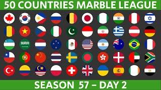 50 Countries Marble Race League Season 57 Day 2/10 Marble Race in Algodoo