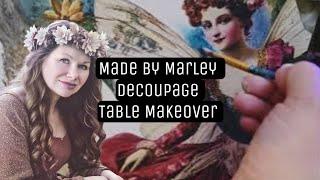 @MadebyMarley Decoupage Table Makeover