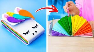 Trucos geniales para la escuela y proyectos de papelería DIY que no podrás creer. 