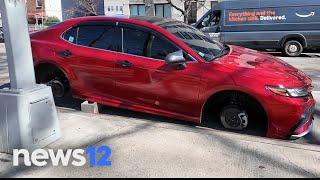 Bronx residents say people stealing car wheels have become rampant | News 12