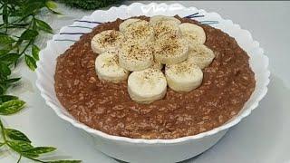 Best Oatmeal Recipe | Healthy Sugar Free Breakfast Idea | Chocolate Banana Oatmeal |Breakfast Recipe