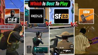 faug domination vs ugw vs Scarfall 2.0 vs indus battelroyal | made in india battelroyal games