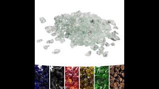 Peaktop by Teamson Home 4 Kg Clear Fire Glass, Lava Rocks for Outdoor Garden Gas Fire Pits