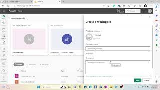 How to create workspace in power bi service