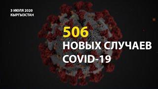 В Кыргызстане на 3 июля выявлено 506 новых случаев COVID-19