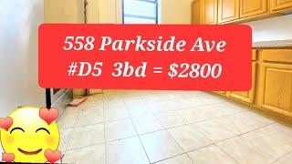 558 Parkside Ave D5 #ProspectLeffrets #3bedroom $2800 Text Yona 917-216-4633 #downstatehospital