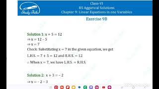 R S AGGARWAL_ MATHS CLASS-7 EXERCISE -9 B| #maths #ganit #genius #shorts