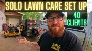 Awesome solo lawn care set up, I service over 40 clients a week with this set up.