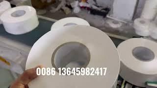 High speed small bobbin paper roll shrinking wrapping machine with label function