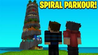 Hvem Når Først Til Toppen Af En Spiral Parkour I Minecraft?