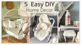 5 Home Decor: Ikea hack sand art, Tube Yarn Blanket & Pillow, Triple crochet blanket|ASMR home decor