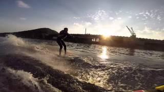 Waterskieen Maas Maastricht GoPro 2014