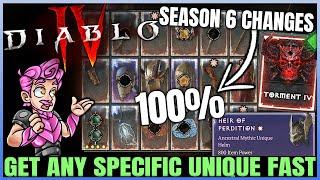 Diablo 4 - Do THIS Now - Get ANY Specific Unique Gear FAST & EASY - New Season 6 Boss Farm Guide!