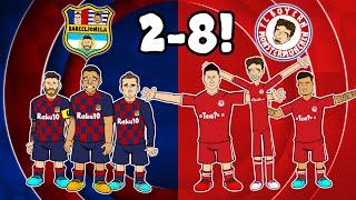 2-8! Bayern Crush Barcelona! (Champions League Highlights Goals Bayern Munich 2020 MSN 123)