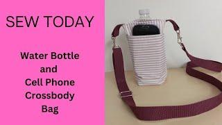 Water Bottle and Cell Phone Crossbody Bag