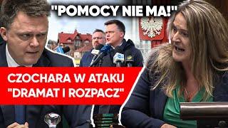 "Dramat i rozpacz". Spóźniona pomoc dla powodzian. Hołownia bronił się przed szarżą Czochary