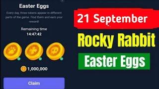 rocky rabbit new easter egg combo 21 september | daily combo today rocky rabbit easter eggs | enigma