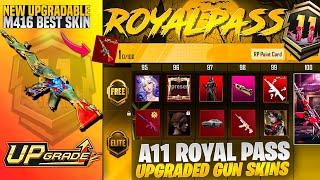 A11 Royal Pass 1 To 100 RP Leaks | New Upgraded M416 Skin | 3 New Mythic Set Upgrade Vehicles |PUBGM