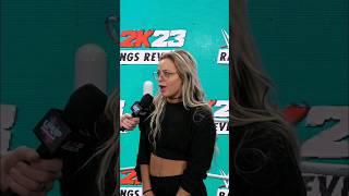 Liv Morgan ALMOST lost it over her #WWE2K23 rating!  #shorts