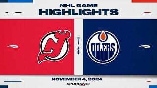 NHL Highlights | Devils vs. Oilers - November 4, 2024