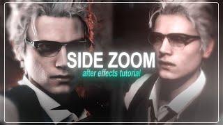 side zoom tutorial | after effects