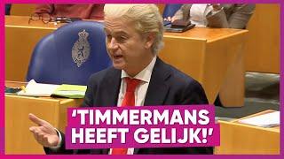 Wilders steunt Timmermans en leest NSC de les