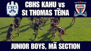 CBHS Kahu (U15A) vs St Thomas Tēina (U15A), Junior Boys Rugby, 27th July 2024