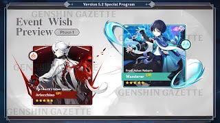 HUGE UPDATE! WANDERER RERUN BANNER IN VERSION 5.2?! + Arlecchino? - Genshin Impact