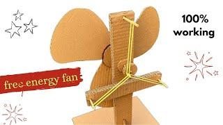 How to make lifetime free energy table fan with cardboard at home $1 Cardboard Fan (DIY)