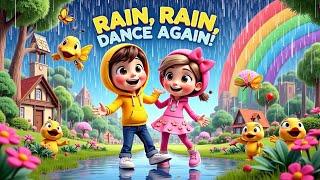 Rain Rain Come Again | Dance with Animals | Kids Song | Fun Song for Toddlers & Preschoolers