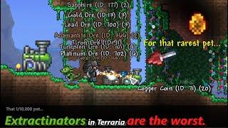 Extractinator in Terraria is a disappointment ─ and we even got the second one...