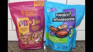 Orchard Valley Harvest PB&J Snack Mix and Freakin’ Wholesome Roasted Nut Stuffed Dates Review