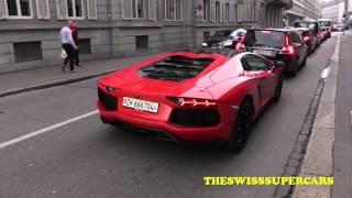 Lamborghini Aventador spitting flames in the city!