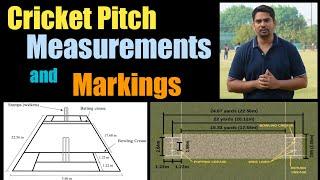 Cricket Pitch Measurements and Markings I Cricket Pitch Length I #crickwave