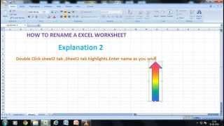 How to rename excel worksheet