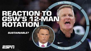 The Warriors' 12-man rotation is NOT SUSTAINABLE over a whole season - Tim Legler | NBA Today