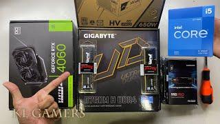 intel Core i5 12400F GIGABYTE B760M H DDR4 msi RTX4060 VENTUS 2X Gaming PC Build