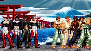 [KOF Mugen] Iori Yagami Team vs Ryu Team