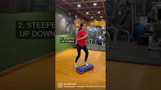 BURN CALORIES with stepper workout #fatloss #cardio #bodyweightworkout #hiitworkout #shorts #fitgirl