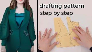 How to drafts woman's jacket/pattern drafting