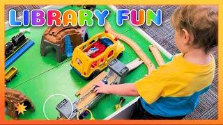 BABY VOVA PLAYS AT THE CHILDRENS LIBRARY - FUN VIDEO FOR KIDS!