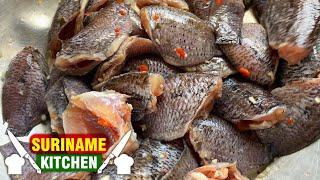 Surinaamse Verse Krobia Vis KOKEN IN SURINAME | Surinamese Fresh Krobia Fish COOKING IN SURINAME