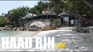 Haad Rin beach, Koh Phangan walking tour 4k 60fps